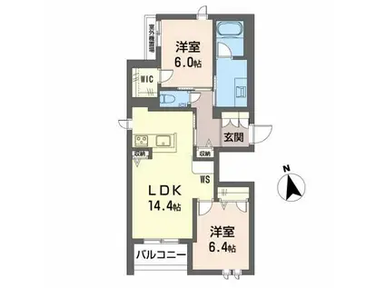 SHAMAISON WISTERIA(2LDK/3階)の間取り写真