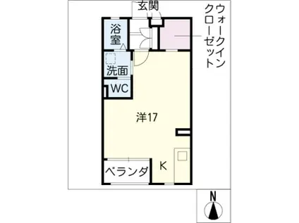 ARTE PATIO(ワンルーム/2階)の間取り写真