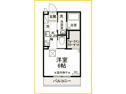 シグネチャー05片倉レジデンス(1K/1階)の間取り写真