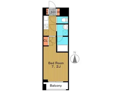 ラクラス新中野(1K/2階)の間取り写真