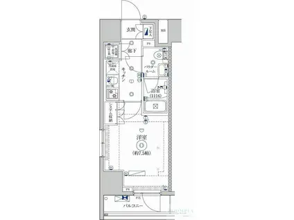 セジョリ板橋坂下(1K/2階)の間取り写真