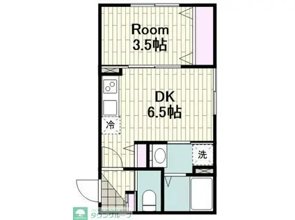 TERRA GRACE鶴見(1DK/2階)の間取り写真