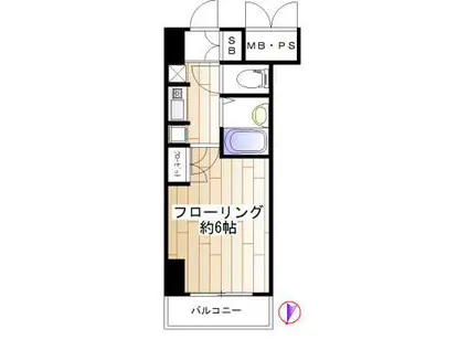 エスコート代田橋(1K/3階)の間取り写真