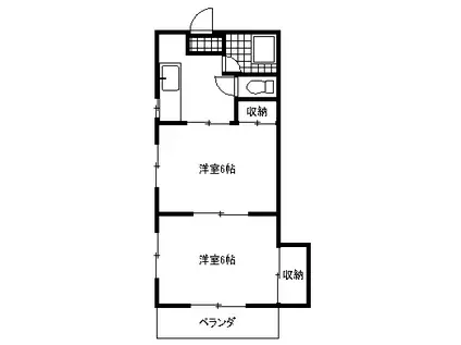 TFTビル(2K/5階)の間取り写真