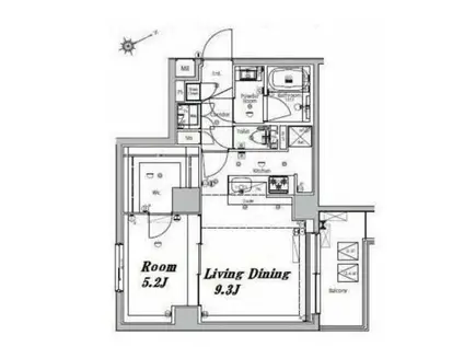 メイクスデザイン大森II(1LDK/6階)の間取り写真