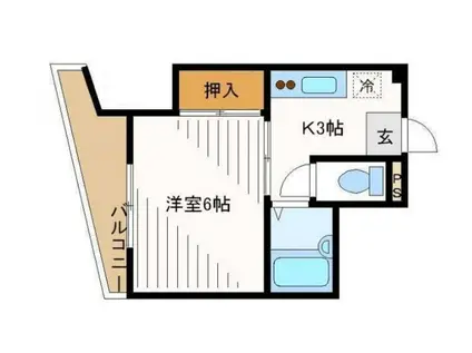 パークサイド神崎(1K/3階)の間取り写真