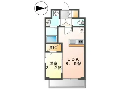 ファステート栄セントラル(1LDK/11階)の間取り写真