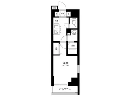 LOG銀座東(1K/8階)の間取り写真