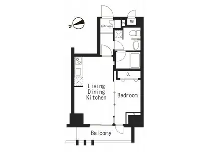 シティインデックス池袋(1LDK/2階)の間取り写真
