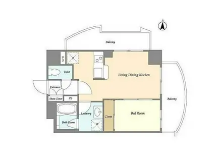 CHARMANTCLASSIC(1LDK/4階)の間取り写真