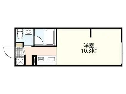 エストレビータ草津I(ワンルーム/2階)の間取り写真