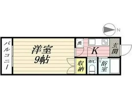コーポドリーム(1K/3階)の間取り写真