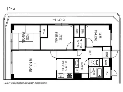ハイラーク木場(3SLDK/9階)の間取り写真