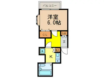 上原ビル(1K/3階)の間取り写真