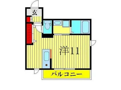 ドリーミオM(ワンルーム/1階)の間取り写真
