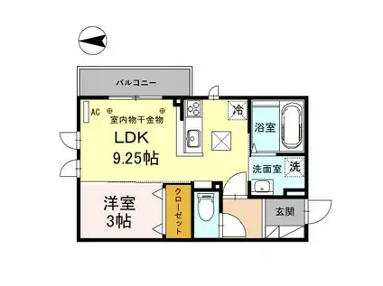 NEW HOUSE NEWLY (1LDK/1階)の間取り写真