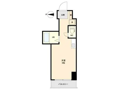 アソルティ東二番丁レジデンス(ワンルーム/5階)の間取り写真