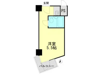 インペリアル御茶ノ水(ワンルーム/4階)の間取り写真