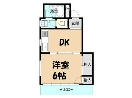 メゾン・クレスタ(1DK/2階)の間取り写真