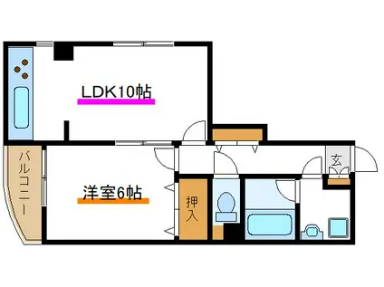 フレグランス田端(1LDK/1階)の間取り写真