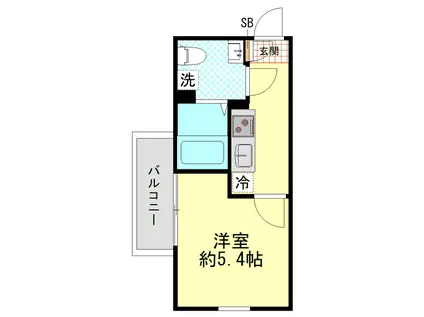 カーサ・デ・シレーナ(1K/3階)の間取り写真