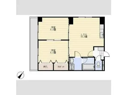 ロイヤル関分(2LDK/1階)の間取り写真