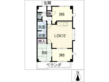 アピカル千王(3LDK/3階)の間取り写真
