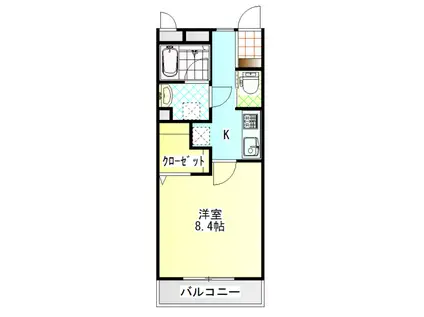 ジ・アパートメント荻窪III(1K/3階)の間取り写真