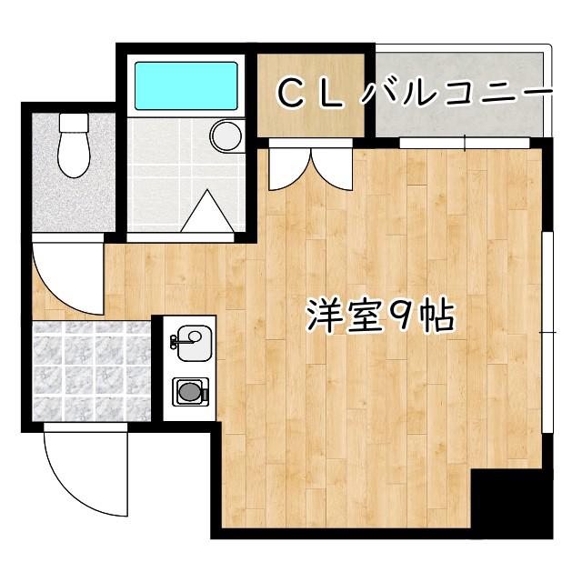 コートAU(ワンルーム/2階)の間取り写真
