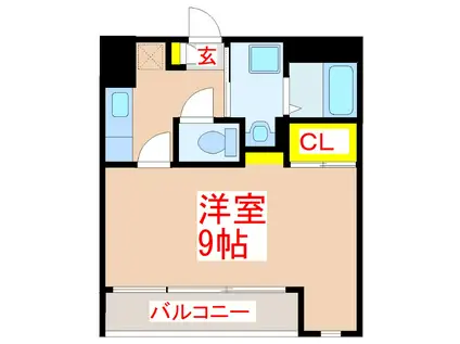 ARCO BALENO(1K/3階)の間取り写真