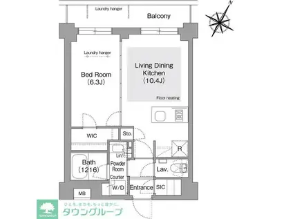 コンフォリア・リヴ文京護国寺(1LDK/3階)の間取り写真