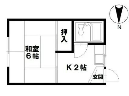 アイハイツ(1K/2階)の間取り写真