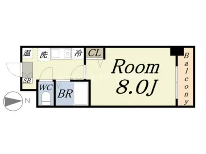 メゾンド ラフィネ(1K/4階)の間取り写真