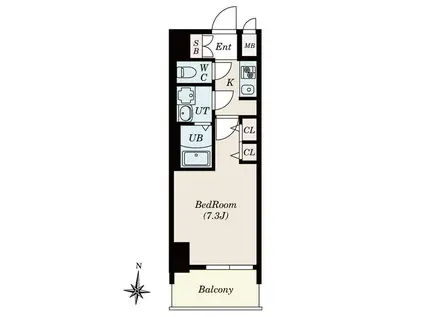 VILLA・SERENO桜山(1K/8階)の間取り写真