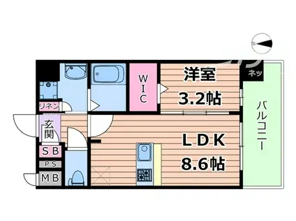 プレサンス東淀川駅前プロ―シェ(1LDK/10階)の間取り写真