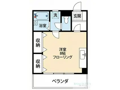 グリーンリーフ(ワンルーム/2階)の間取り写真