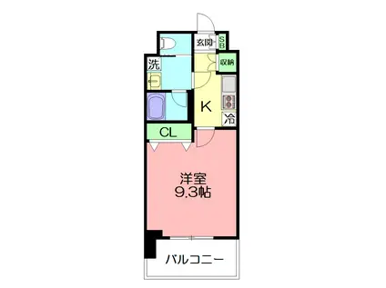 桜森スクエアIII(1K/3階)の間取り写真