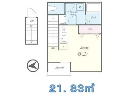 アイコート久我山(ワンルーム/2階)の間取り写真