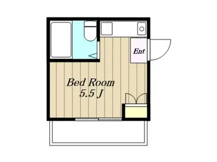 スカイコーポ(ワンルーム/2階)の間取り写真