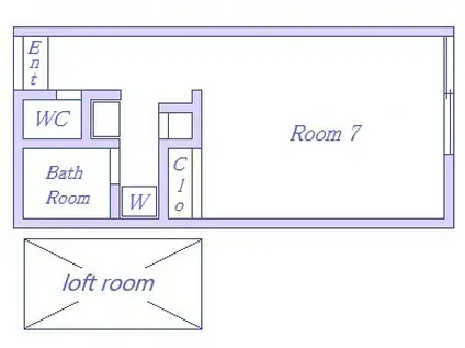 LUCEI(1K/2階)の間取り写真