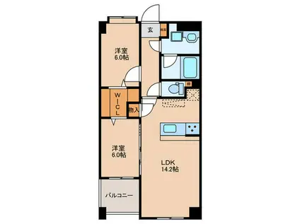 CASA DI STELLA(2LDK/3階)の間取り写真