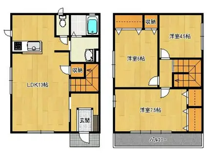 和白コーストハイム(3LDK/1階)の間取り写真