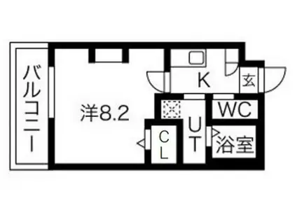 エヌエムキャトフヴァントワ(1K/3階)の間取り写真