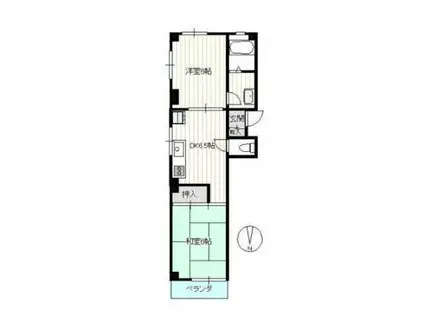 クラウンハイツ(2DK/3階)の間取り写真