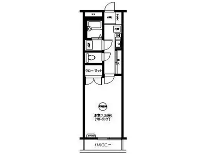 パルク花水木(1K/2階)の間取り写真