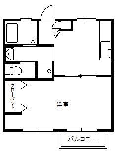 タウンコート(1K/2階)の間取り写真