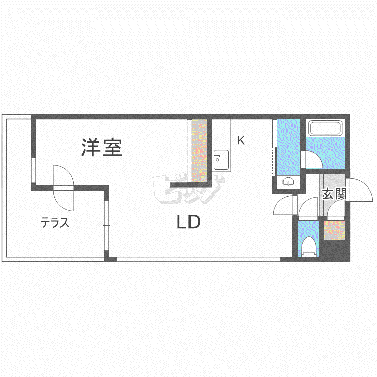 CASA DELLAMICO(1LDK/1階)の間取り写真