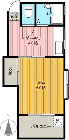 コーポ長崎(1K/3階)の間取り写真