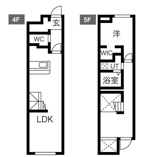 LEGIOIE太閤通駅2(1LDK/4階)の間取り写真