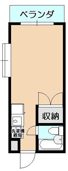 ソシアルハイツII(ワンルーム/2階)の間取り写真